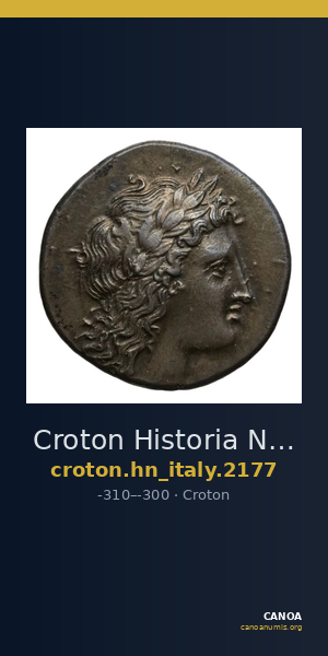 Croton Historia Numorum Italy 2177 — CANOA