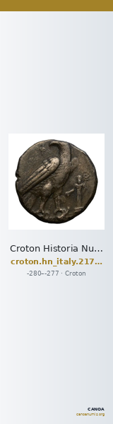 Croton Historia Numorum Italy 2178-2184 — CANOA
