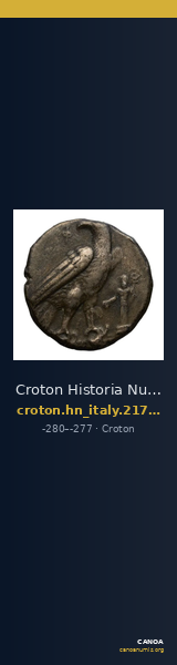 Croton Historia Numorum Italy 2178-2184 — CANOA