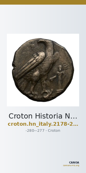 Croton Historia Numorum Italy 2178-2184 — CANOA