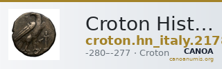 Croton Historia Numorum Italy 2178-2184 — CANOA