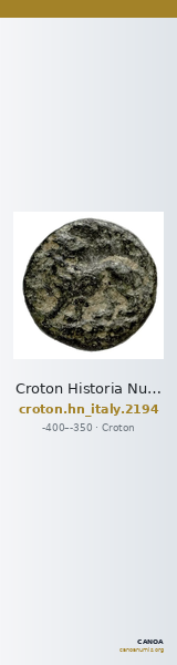 Croton Historia Numorum Italy 2194 — CANOA