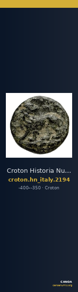 Croton Historia Numorum Italy 2194 — CANOA