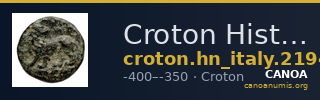 Croton Historia Numorum Italy 2194 — CANOA