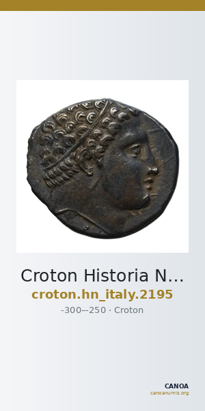 Croton Historia Numorum Italy 2195 — CANOA