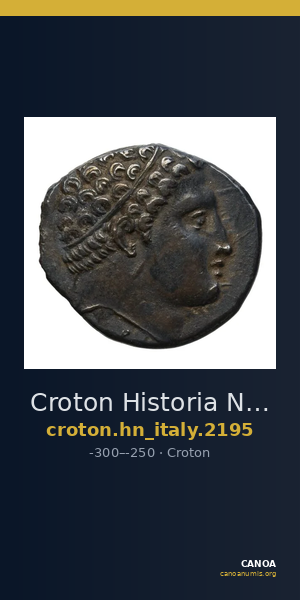Croton Historia Numorum Italy 2195 — CANOA