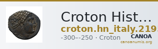 Croton Historia Numorum Italy 2195 — CANOA