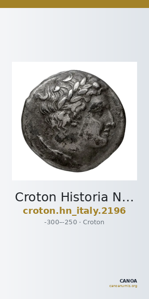 Croton Historia Numorum Italy 2196 — CANOA