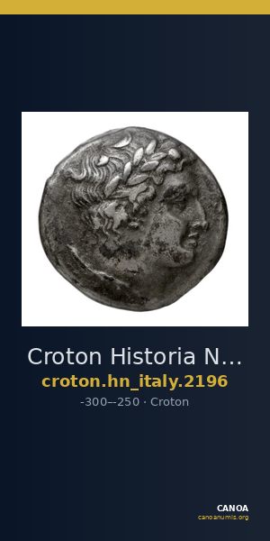 Croton Historia Numorum Italy 2196 — CANOA