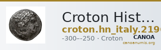 Croton Historia Numorum Italy 2196 — CANOA