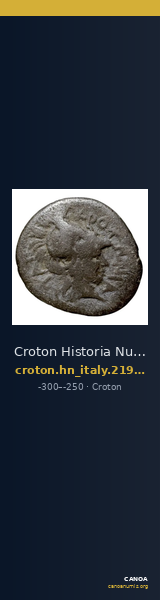 Croton Historia Numorum Italy 2198-2199 — CANOA