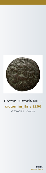 Croton Historia Numorum Italy 2206 — CANOA