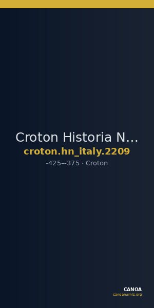 Croton Historia Numorum Italy 2209 — CANOA