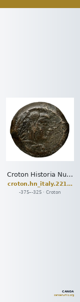 Croton Historia Numorum Italy 2212-2214 — CANOA