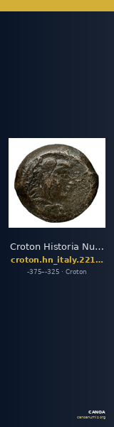Croton Historia Numorum Italy 2212-2214 — CANOA