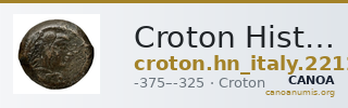 Croton Historia Numorum Italy 2212-2214 — CANOA