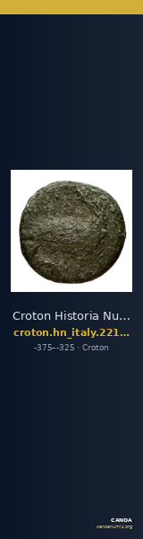 Croton Historia Numorum Italy 2215-2216 — CANOA