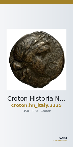 Croton Historia Numorum Italy 2225 — CANOA