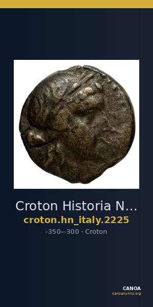 Croton Historia Numorum Italy 2225 — CANOA