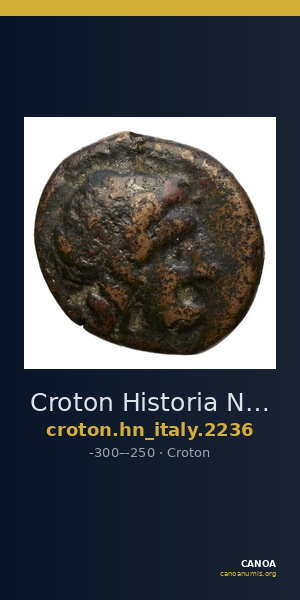 Croton Historia Numorum Italy 2236 — CANOA