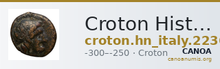 Croton Historia Numorum Italy 2236 — CANOA