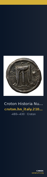 Croton Historia Numorum Italy 73232 — CANOA
