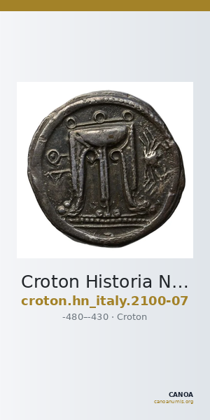 Croton Historia Numorum Italy 73232 — CANOA