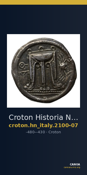 Croton Historia Numorum Italy 73232 — CANOA