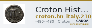 Croton Historia Numorum Italy 73232 — CANOA