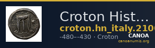 Croton Historia Numorum Italy 73232 — CANOA