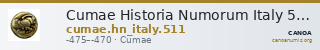 Cumae Historia Numorum Italy 511 — CANOA