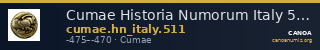 Cumae Historia Numorum Italy 511 — CANOA