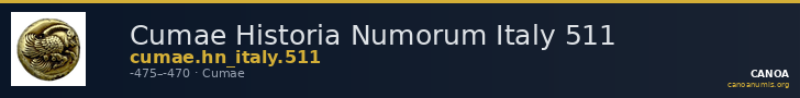 Cumae Historia Numorum Italy 511 — CANOA