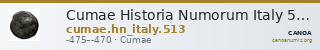 Cumae Historia Numorum Italy 513 — CANOA
