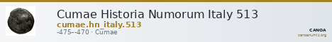 Cumae Historia Numorum Italy 513 — CANOA