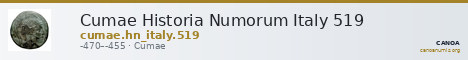 Cumae Historia Numorum Italy 519 — CANOA