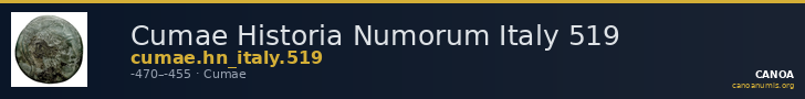 Cumae Historia Numorum Italy 519 — CANOA