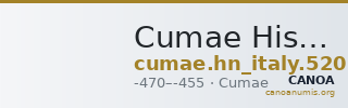 Cumae Historia Numorum Italy 520 — CANOA