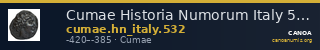 Cumae Historia Numorum Italy 532 — CANOA