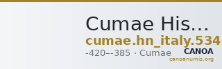 Cumae Historia Numorum Italy 534 — CANOA