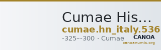 Cumae Historia Numorum Italy 536 — CANOA