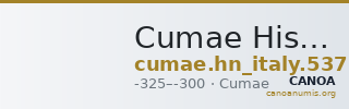 Cumae Historia Numorum Italy 537 — CANOA