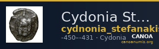 Cydonia Stefanakis 1997 Period I, Group 2, Types B-D ; catalogue n° 6-43 — CANOA
