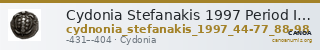 Cydonia Stefanakis 1997 Period I, Group 3, Types E-F et H ; catalogue n° 44-77, 88-98 — CANOA