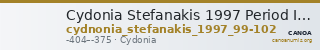 Cydonia Stefanakis 1997 Period I, Group 4, Type I ; catalogue n° 99-102 — CANOA