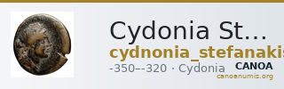 Cydonia Stefanakis 1997 Period I, Group 4, Types J-L ; catalogue n° 103-121 — CANOA