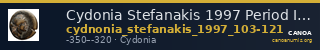 Cydonia Stefanakis 1997 Period I, Group 4, Types J-L ; catalogue n° 103-121 — CANOA