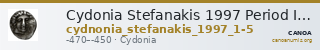 Cydonia Stefanakis 1997 Period I, Group I, Type A ; catalogue n° 1-5 — CANOA