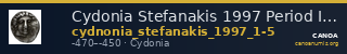 Cydonia Stefanakis 1997 Period I, Group I, Type A ; catalogue n° 1-5 — CANOA