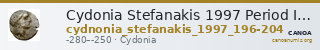 Cydonia Stefanakis 1997 Period II, Group 3 ; catalogue n° 196-204 — CANOA